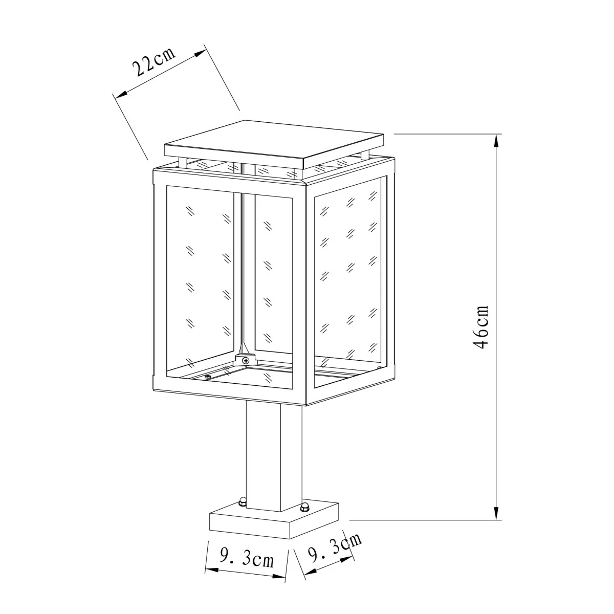 Potelet extérieur De Vecht avec ampoule LED et capteur jour/nuit